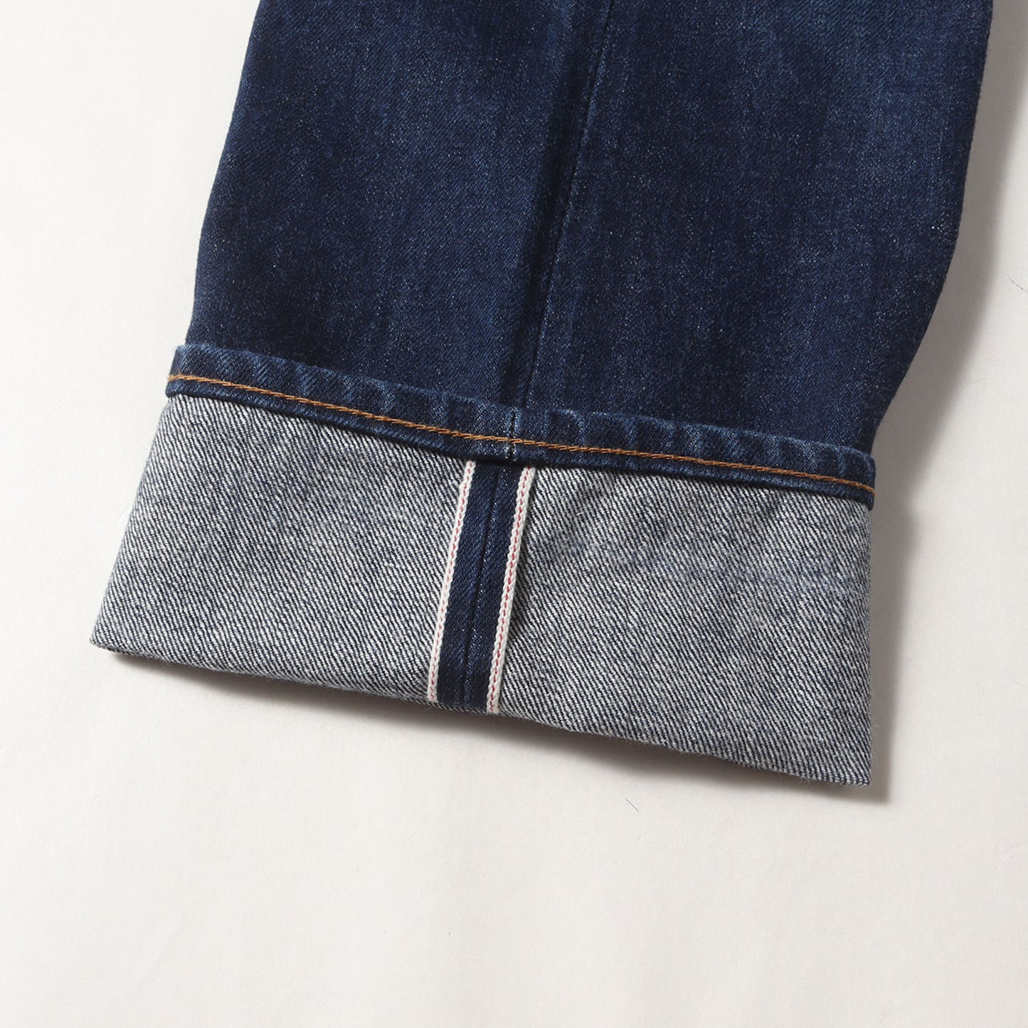 ワンウォッシュ加工 テーパード デニムパンツ