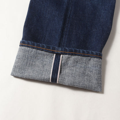 ワンウォッシュ加工 テーパード デニムパンツ