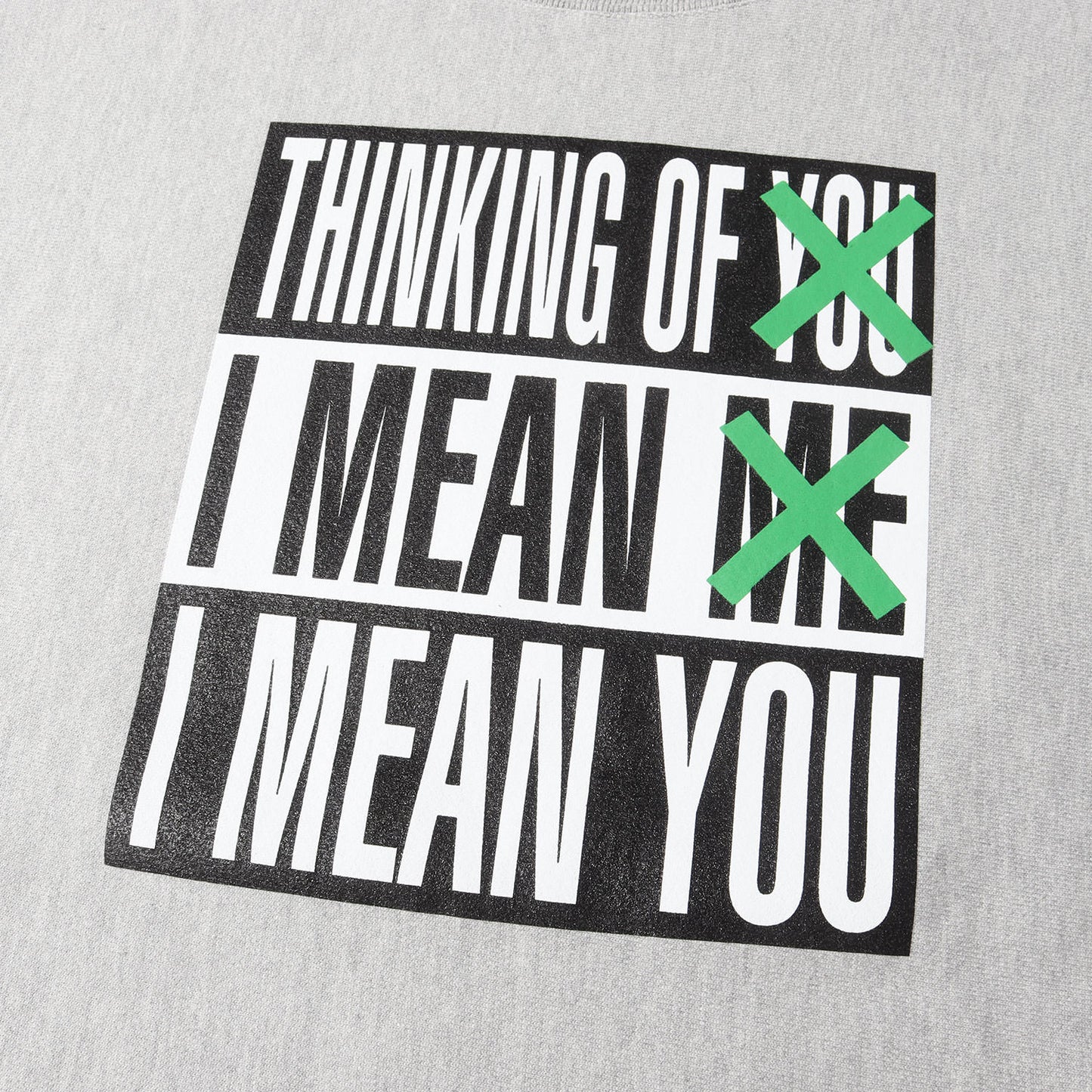 US企画 ×Barbara Kruger リバースウィーブ スウェット