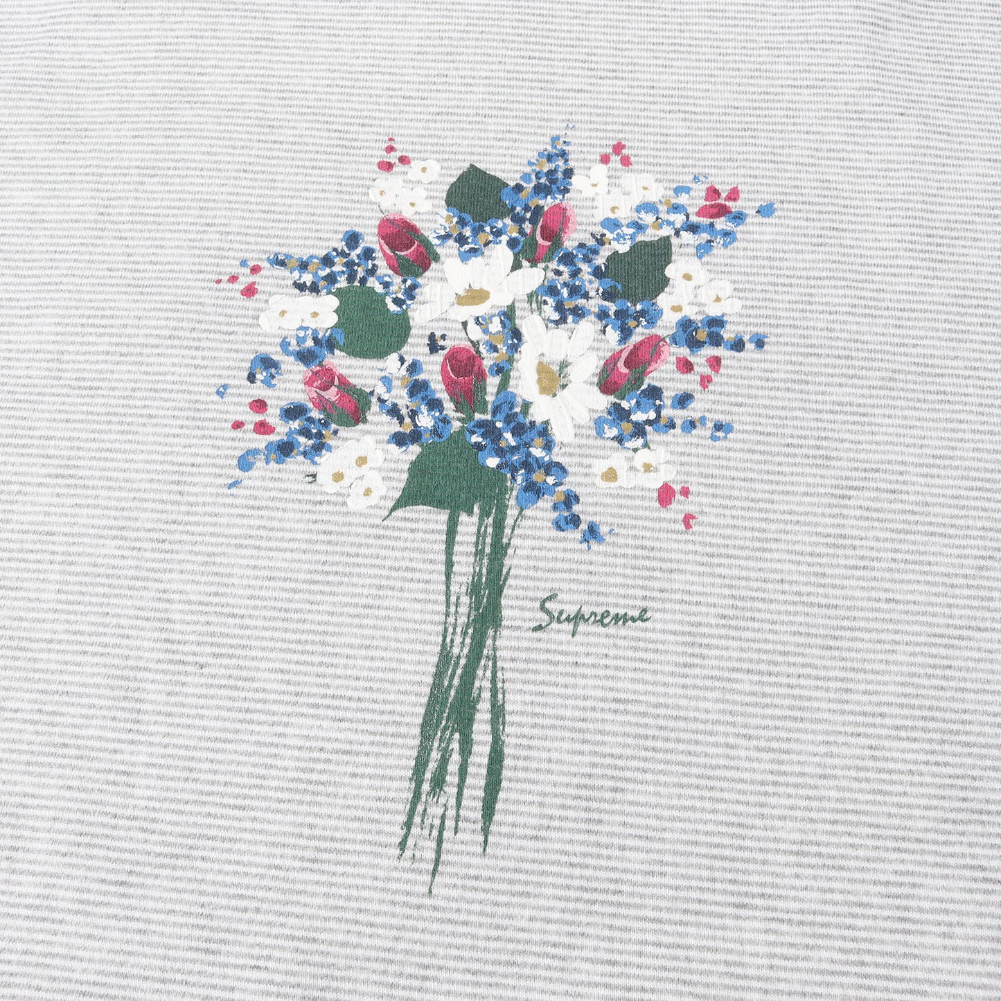24SS ブーケプリント ボーダー Tシャツ(Bouquet S/S Top)