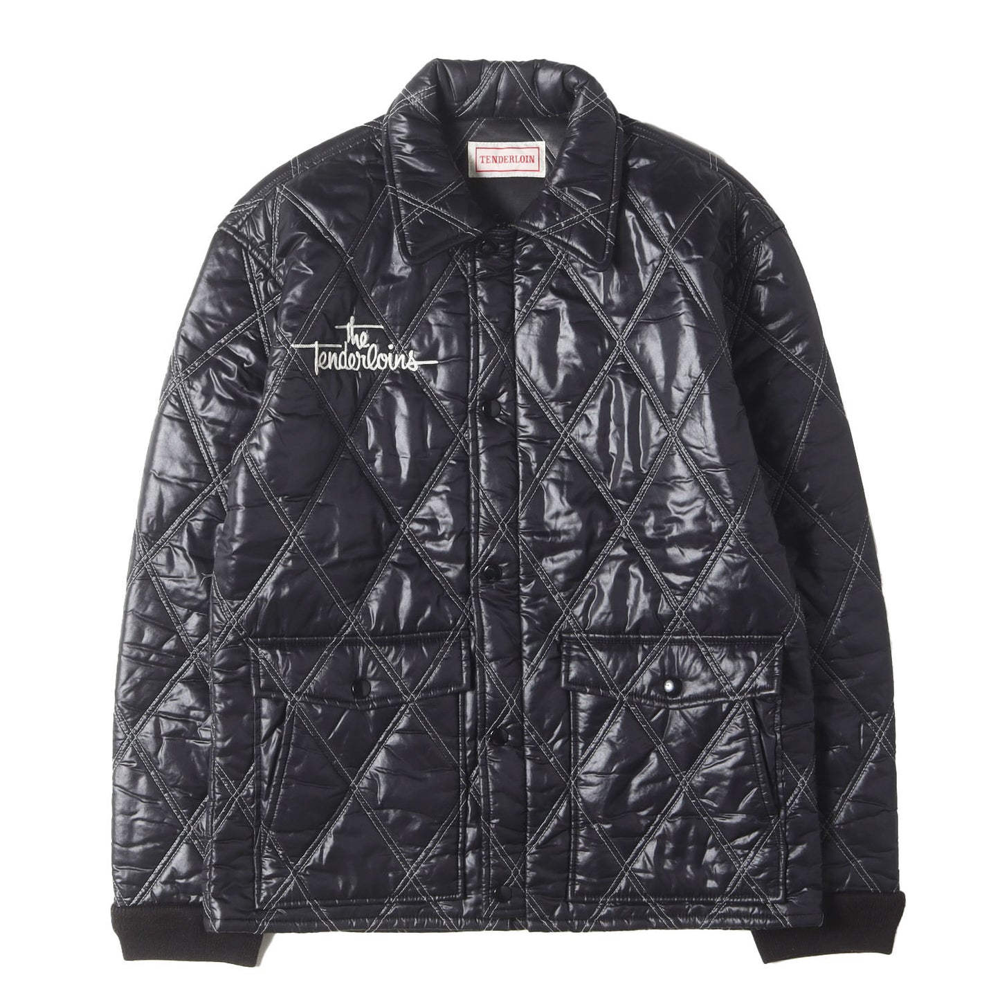 00s ロゴ刺繍 キルティング レーシングジャケット