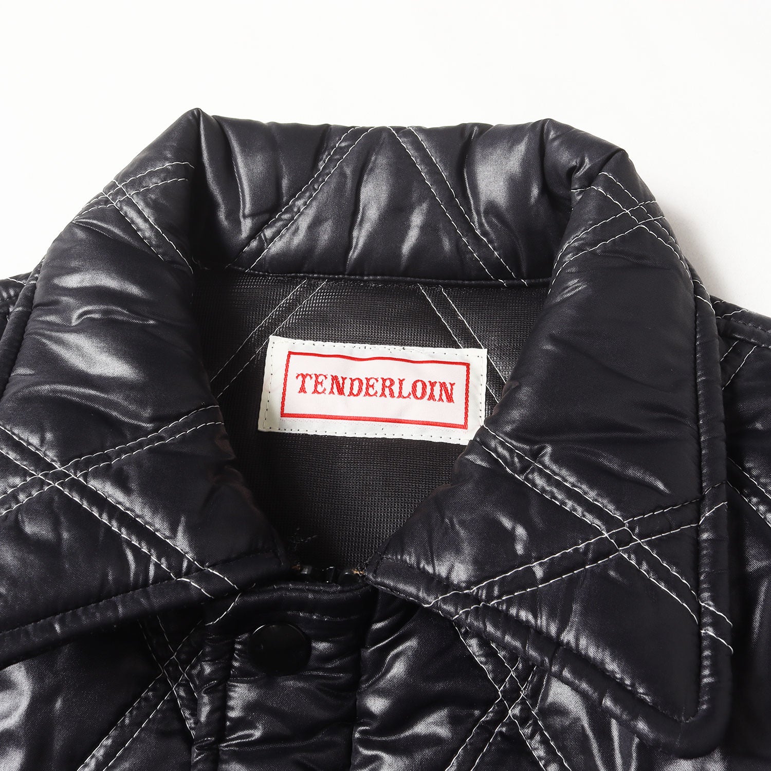 00s ロゴ刺繍 キルティング レーシングジャケット - ブランド古着の