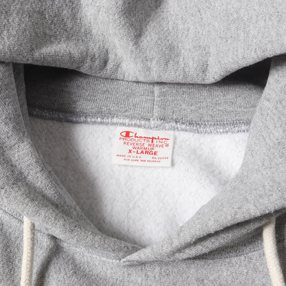 単色タグ復刻モデル 目無し 無地 リバースウィーブ スウェットパーカー(USA製)