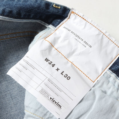 24AW ヴィンテージ加工 デニムパンツ(SOCIAL SCULPTURE 05 DAMAGED-42)