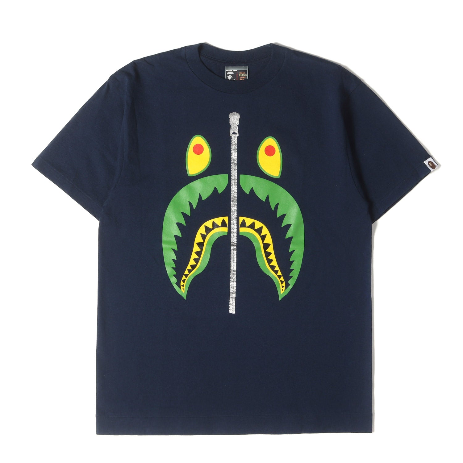 A BATHING APE シャークプリント Tシャツ S ブラック シャークプリント 