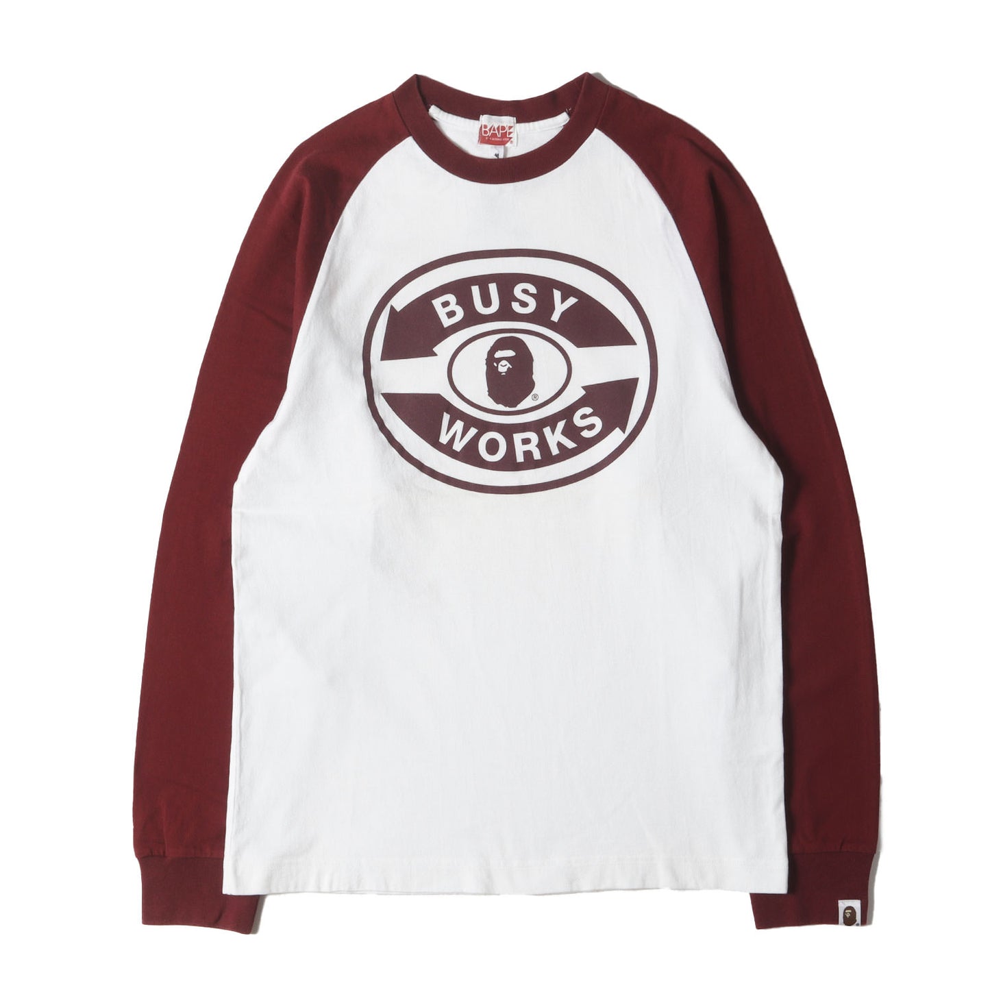 00s 猿顔プリント 7分袖 ラグラン ロングスリーブTシャツ