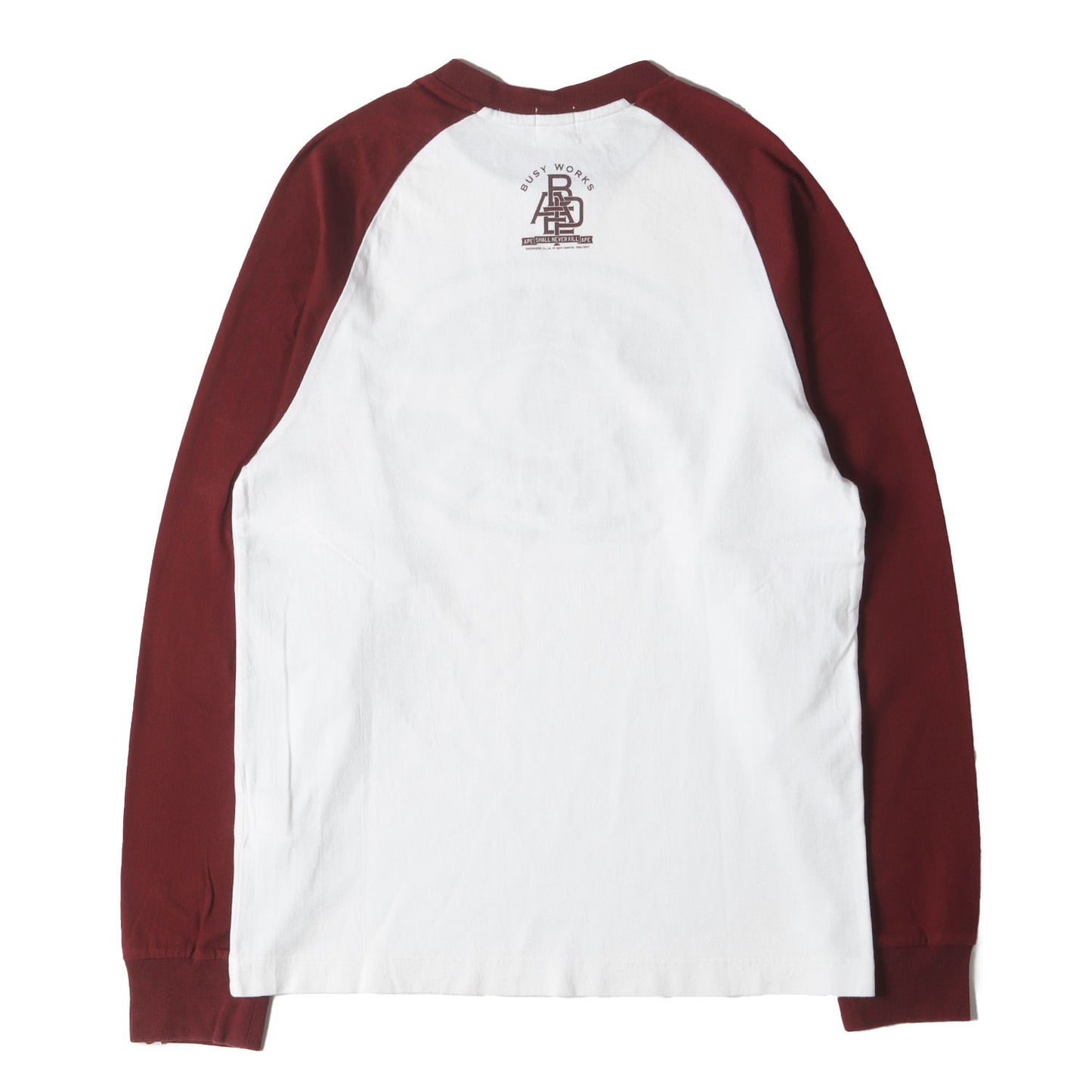 00s 猿顔プリント 7分袖 ラグラン ロングスリーブTシャツ