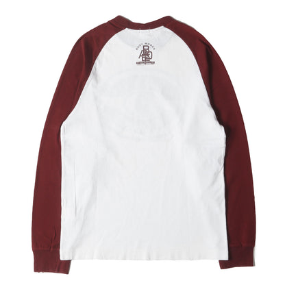 00s 猿顔プリント 7分袖 ラグラン ロングスリーブTシャツ