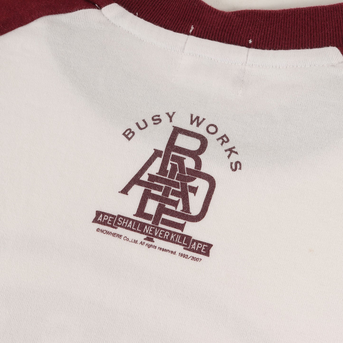 00s 猿顔プリント 7分袖 ラグラン ロングスリーブTシャツ