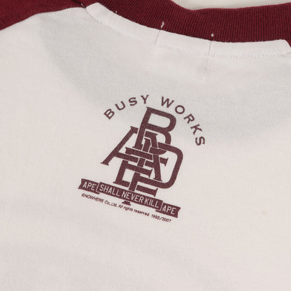 00s 猿顔プリント 7分袖 ラグラン ロングスリーブTシャツ