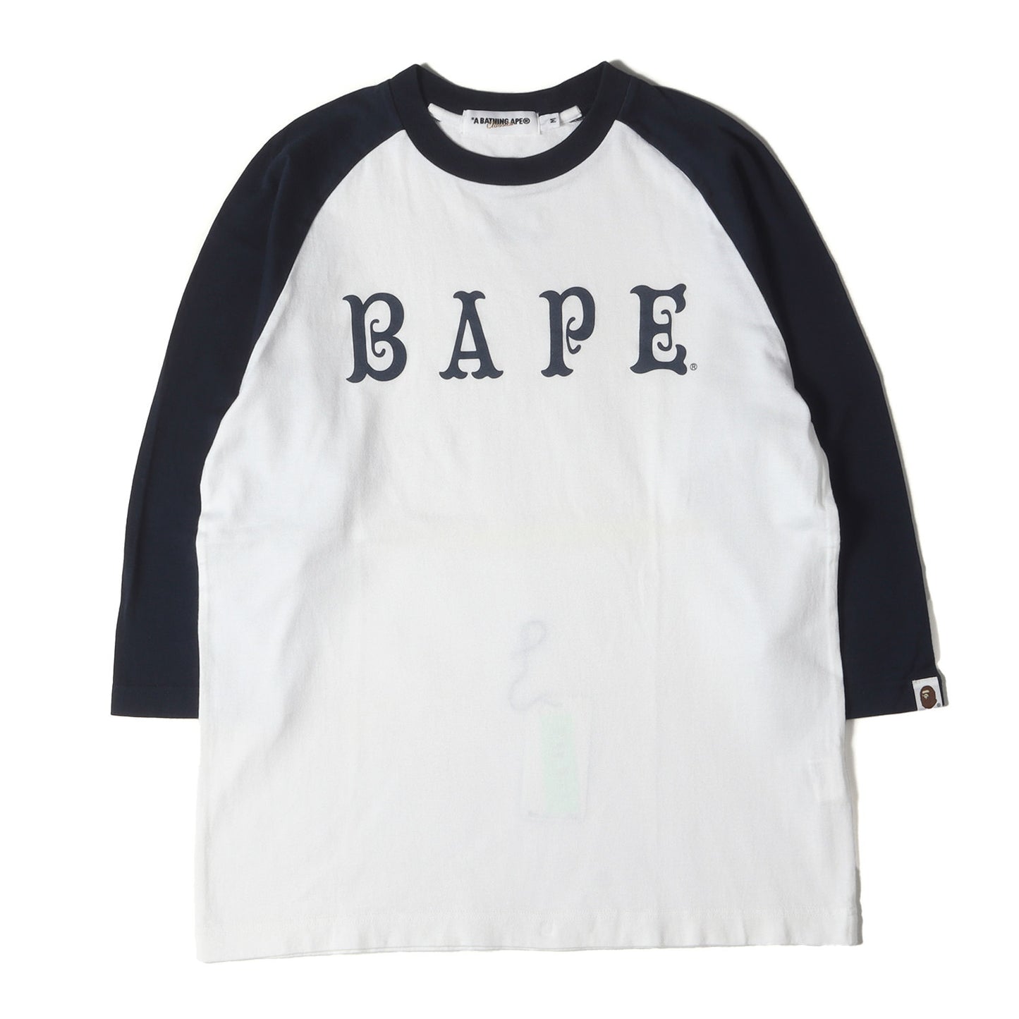 00s BAPEロゴ 7分袖 ラグラン Tシャツ