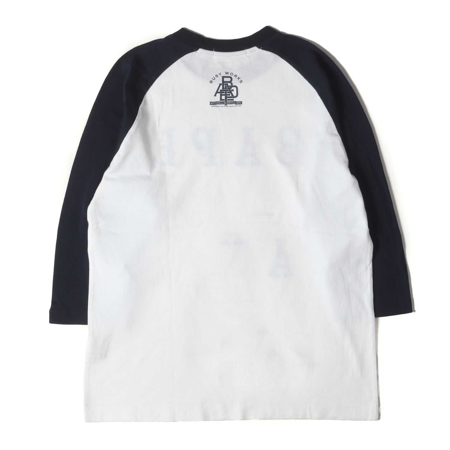 00s BAPEロゴ 7分袖 ラグラン Tシャツ