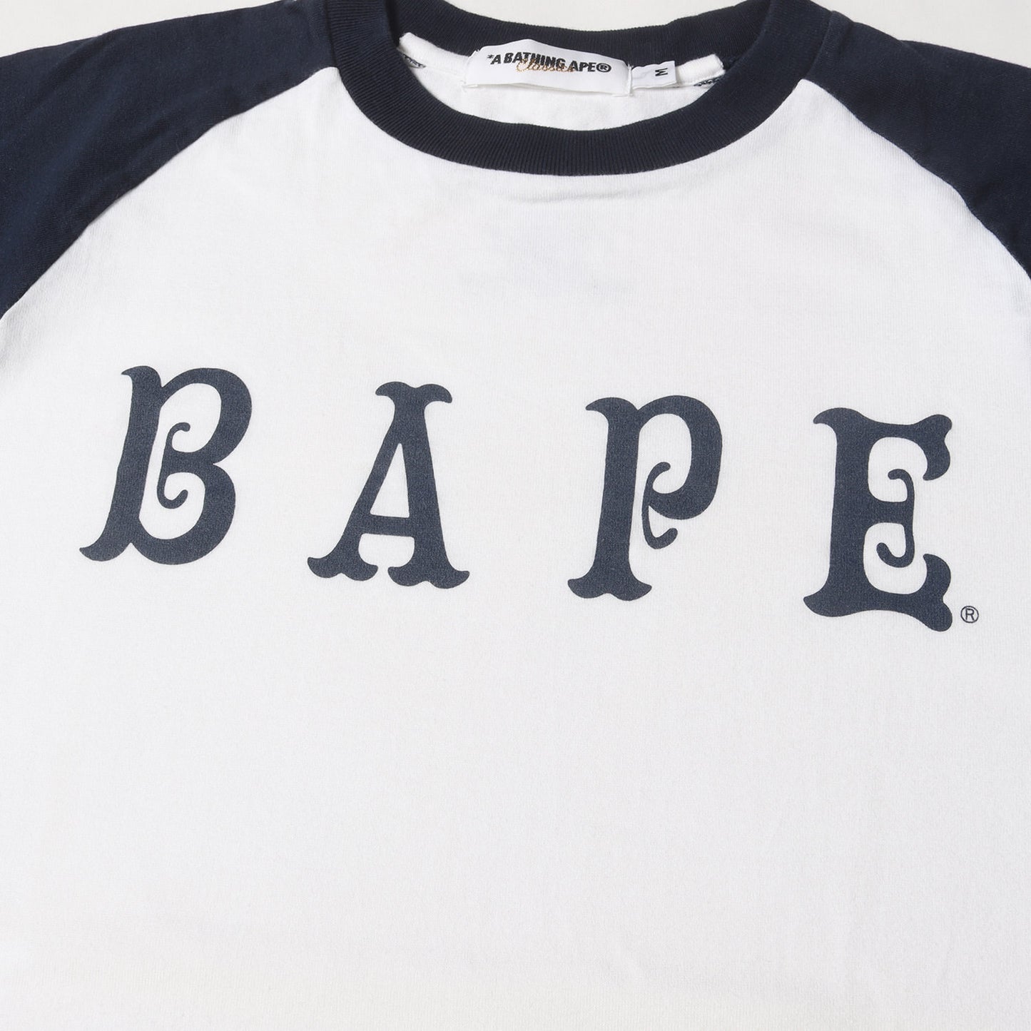 00s BAPEロゴ 7分袖 ラグラン Tシャツ