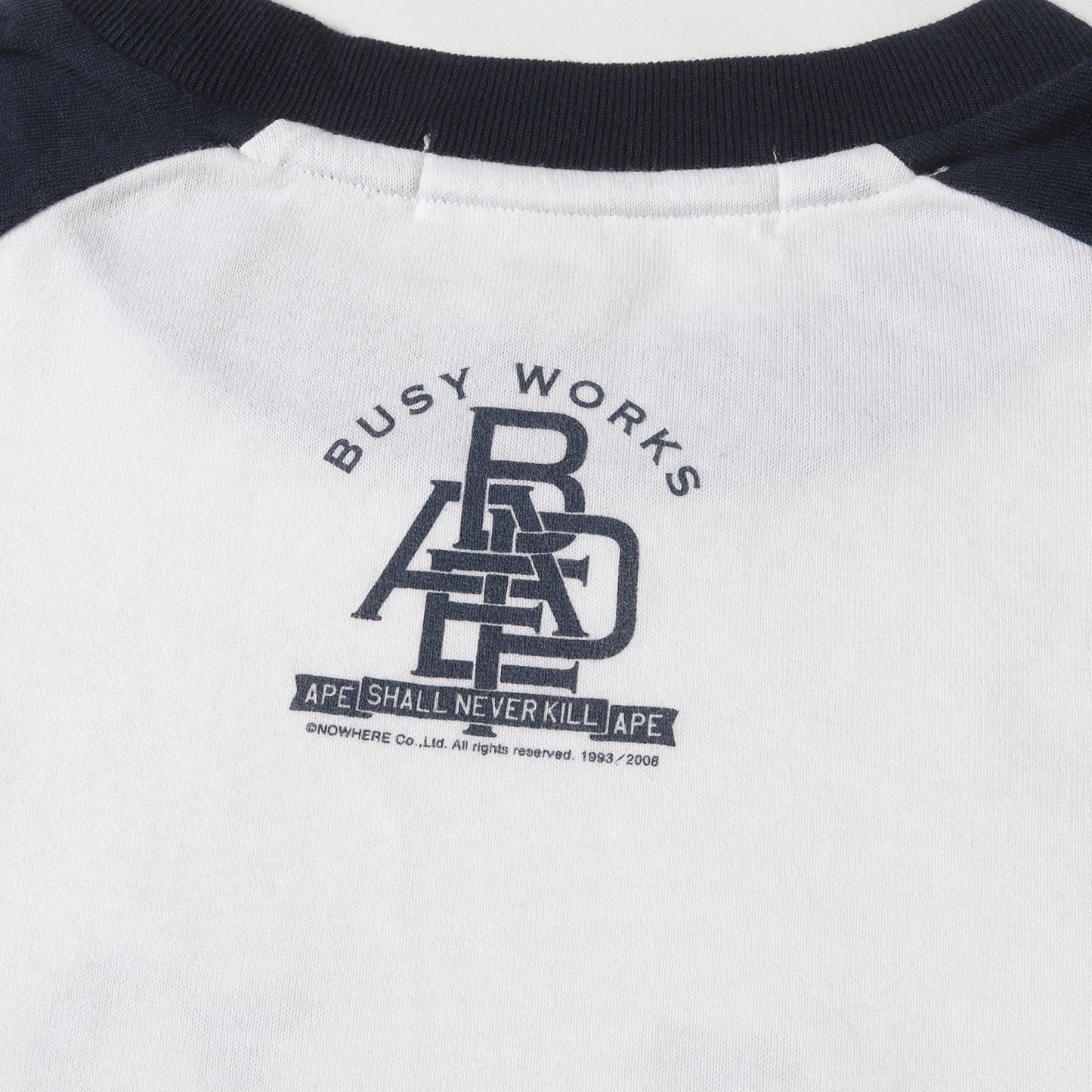 00s BAPEロゴ 7分袖 ラグラン Tシャツ