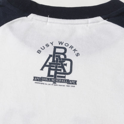 00s BAPEロゴ 7分袖 ラグラン Tシャツ