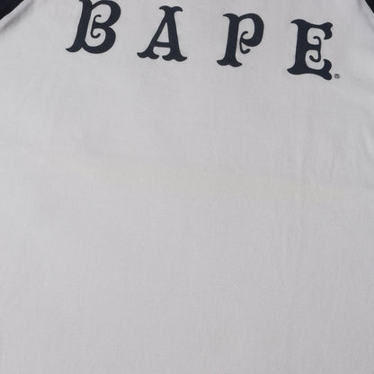00s BAPEロゴ 7分袖 ラグラン Tシャツ