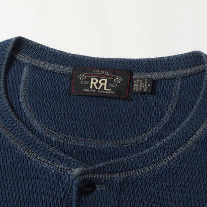 22SS インディゴ サーマル ヘンリーネック Tシャツ