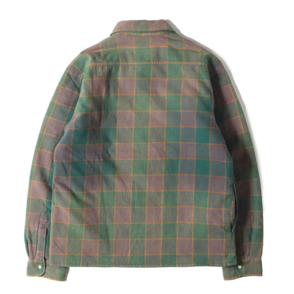 フェード加工 キルティング チェック フランネルシャツ(Quilted Faded Plaid Shirt)