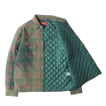 フェード加工 キルティング チェック フランネルシャツ(Quilted Faded Plaid Shirt)