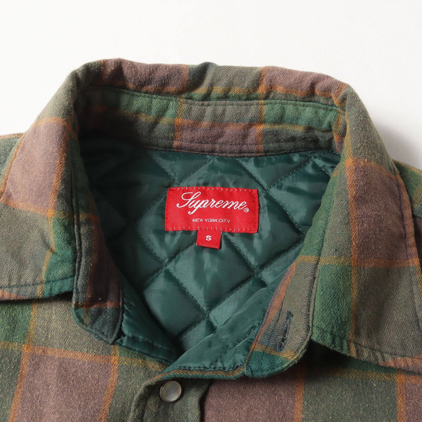 フェード加工 キルティング チェック フランネルシャツ(Quilted Faded Plaid Shirt)