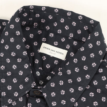 小紋柄 コットンブロード シャツ