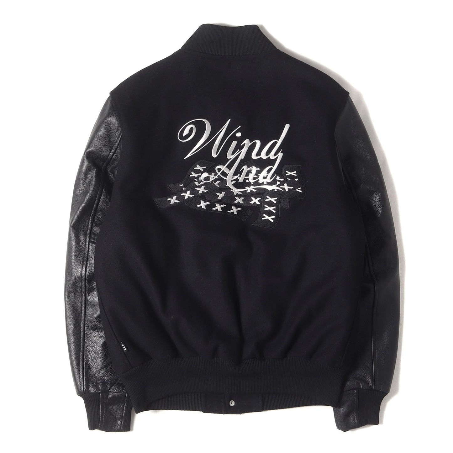 21AW ×GOD SELECTION XXX 袖レザー メルトン バーシティジャケット / スタジャン(Varsity Jacket)