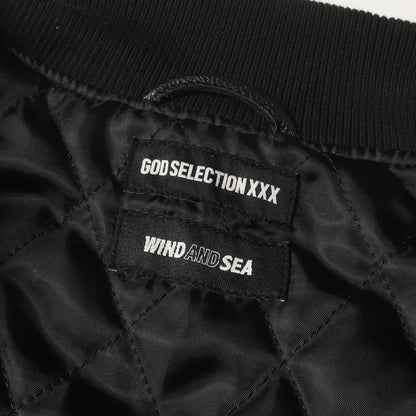 21AW ×GOD SELECTION XXX 袖レザー メルトン バーシティジャケット / スタジャン(Varsity Jacket)