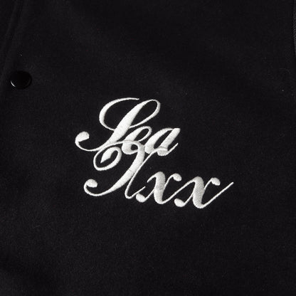 21AW ×GOD SELECTION XXX 袖レザー メルトン バーシティジャケット / スタジャン(Varsity Jacket)