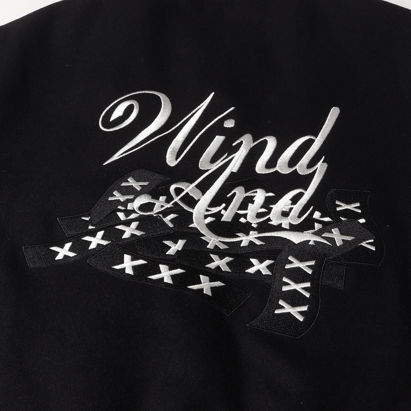 21AW ×GOD SELECTION XXX 袖レザー メルトン バーシティジャケット / スタジャン(Varsity Jacket)