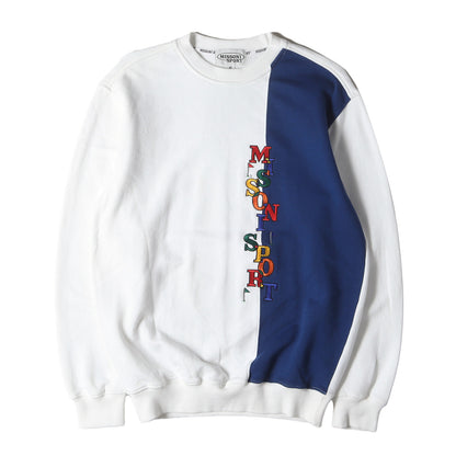 90s MISSONI SPORT ブランドロゴ刺繍 クルーネック スウェット