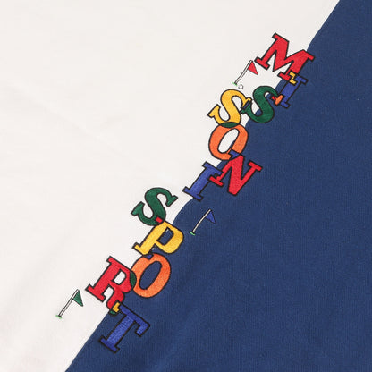 90s MISSONI SPORT ブランドロゴ刺繍 クルーネック スウェット
