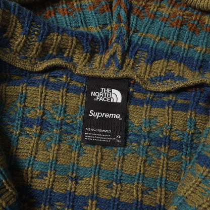 22AW ×THE NORTH FACE ノルディック柄 ジップ ウールニット セーター(Zip Up Hooded Sweater)