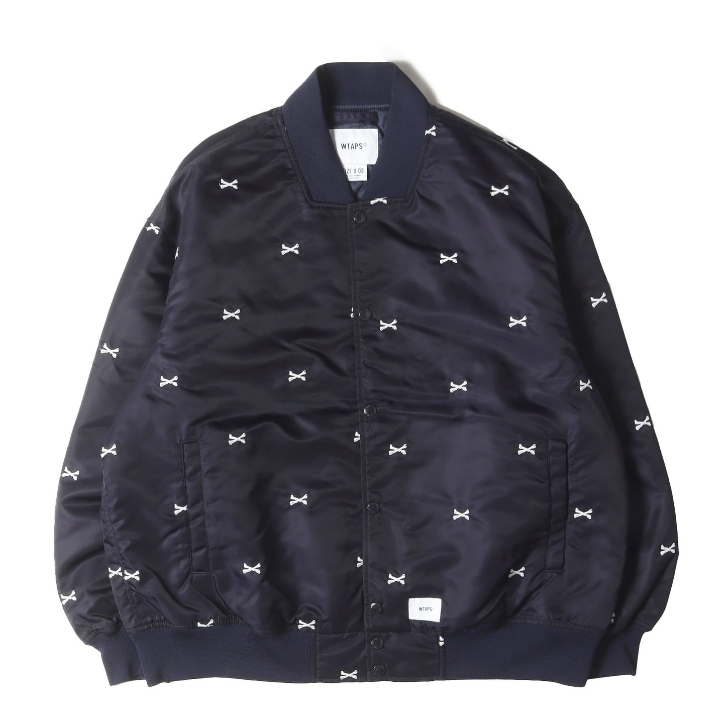 22SS クロスボーン柄 チームジャケット / サテンスタジャン(TEAM / JACKET)