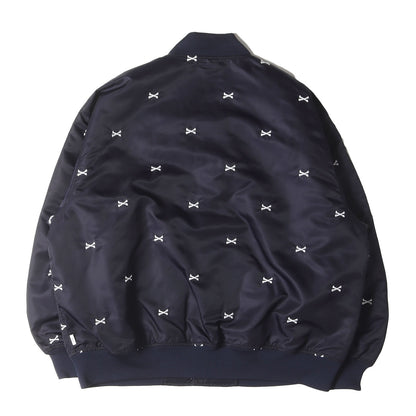 22SS クロスボーン柄 チームジャケット / サテンスタジャン(TEAM / JACKET)