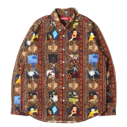 23AW フォトプリント コーデュロイ ボタンダウンシャツ(Hardcore Printed Corduroy Shirt)