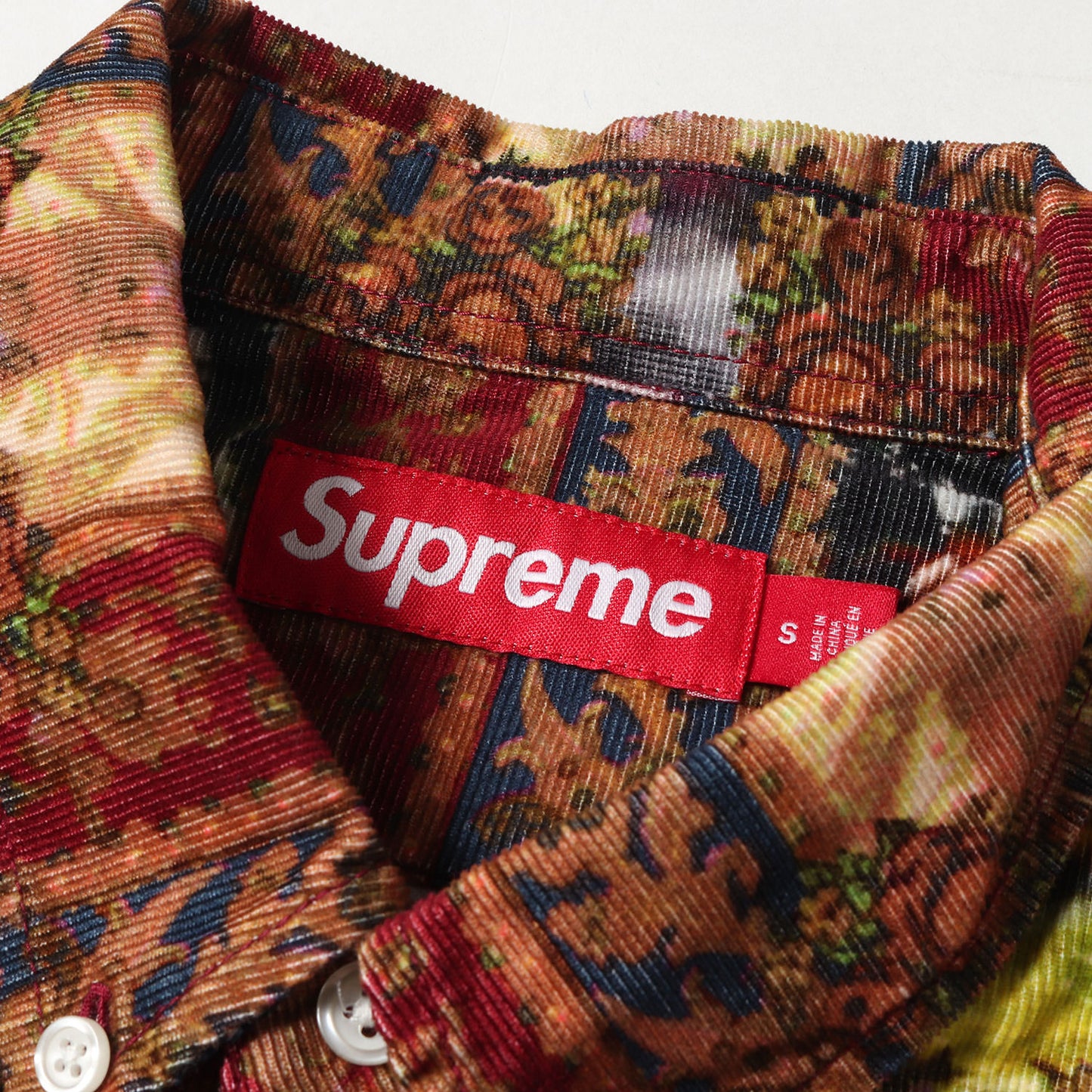 23AW フォトプリント コーデュロイ ボタンダウンシャツ(Hardcore Printed Corduroy Shirt)