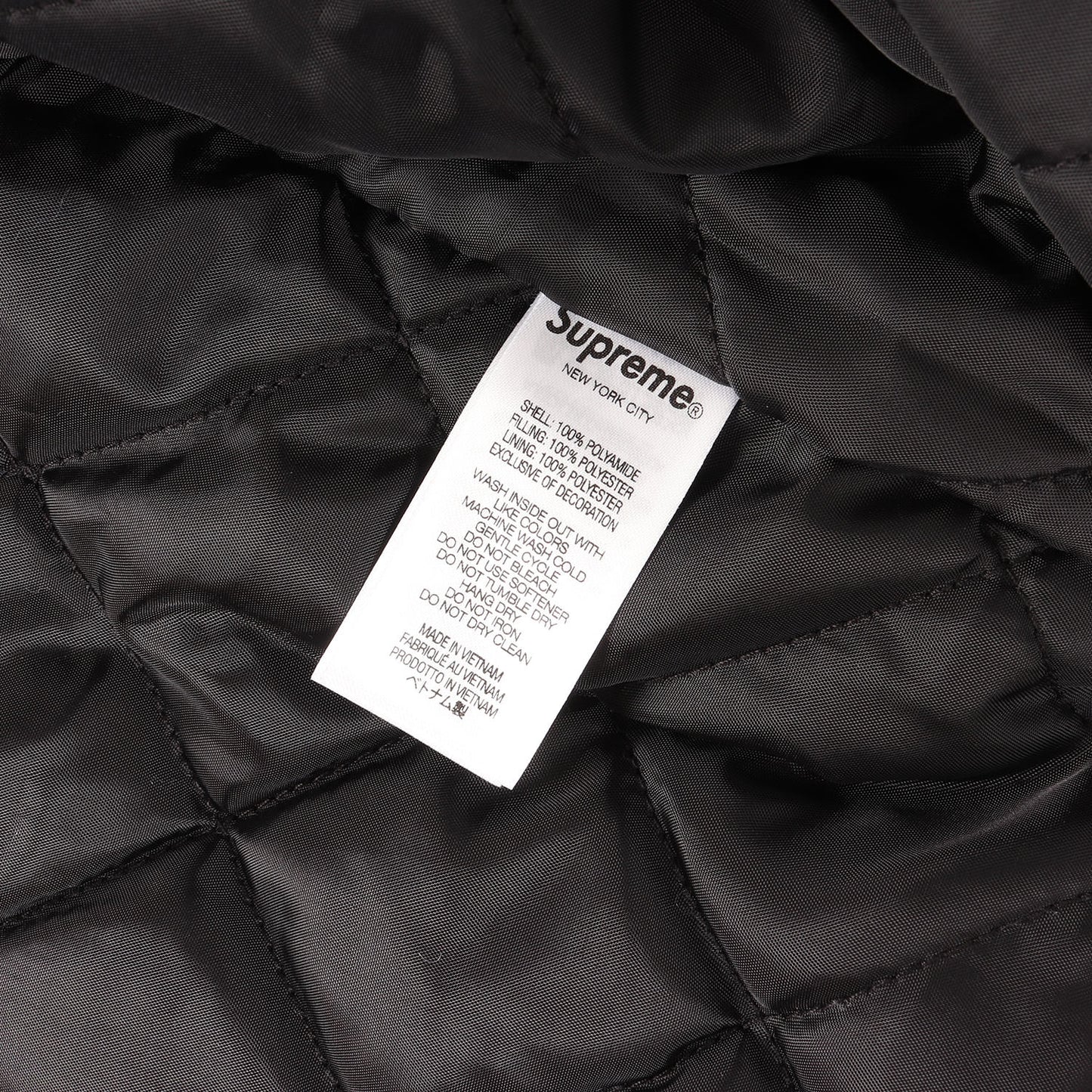 25SS ×Mitchell & Ness サテン バーシティジャケット / スタジャン(Camo Logo Varsity Jacket)