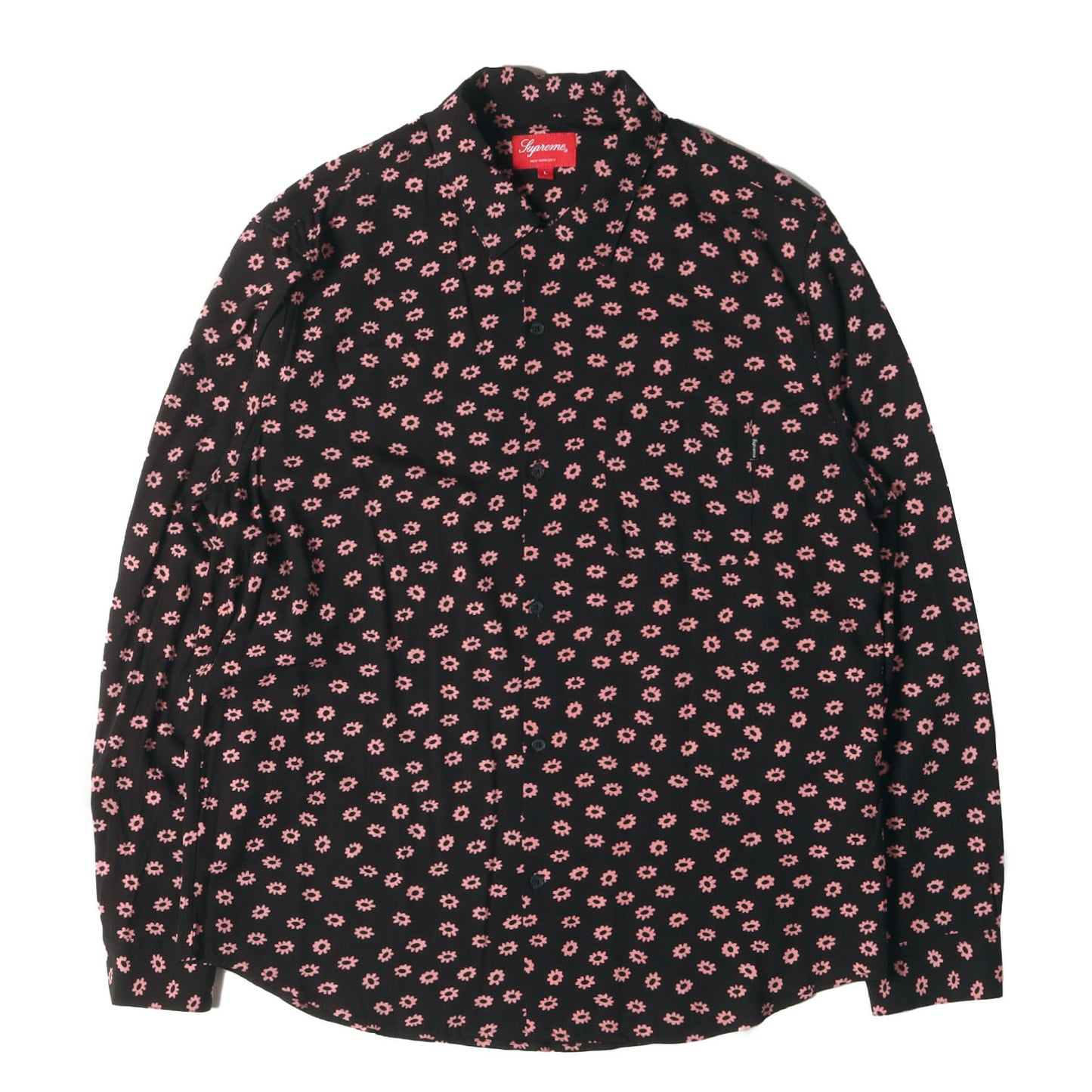 フラワー柄 オープンカラー レーヨンシャツ(Flowers L/S Rayon Shirt)