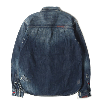 サベージ カスタム デニム ワークシャツ(SAVAGE7 / C-SHIRT. LS)