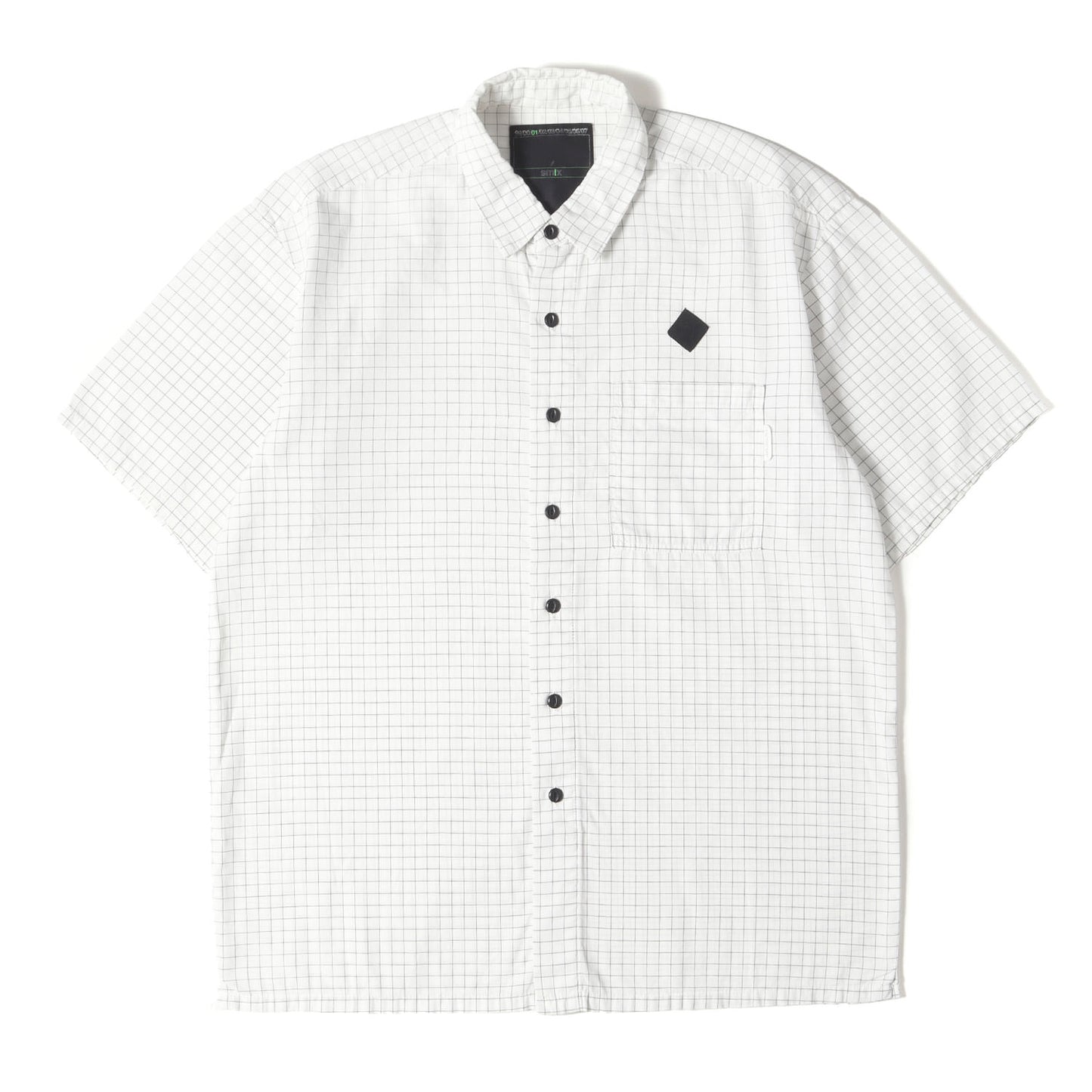 00s グラフチェック コットン 半袖シャツ