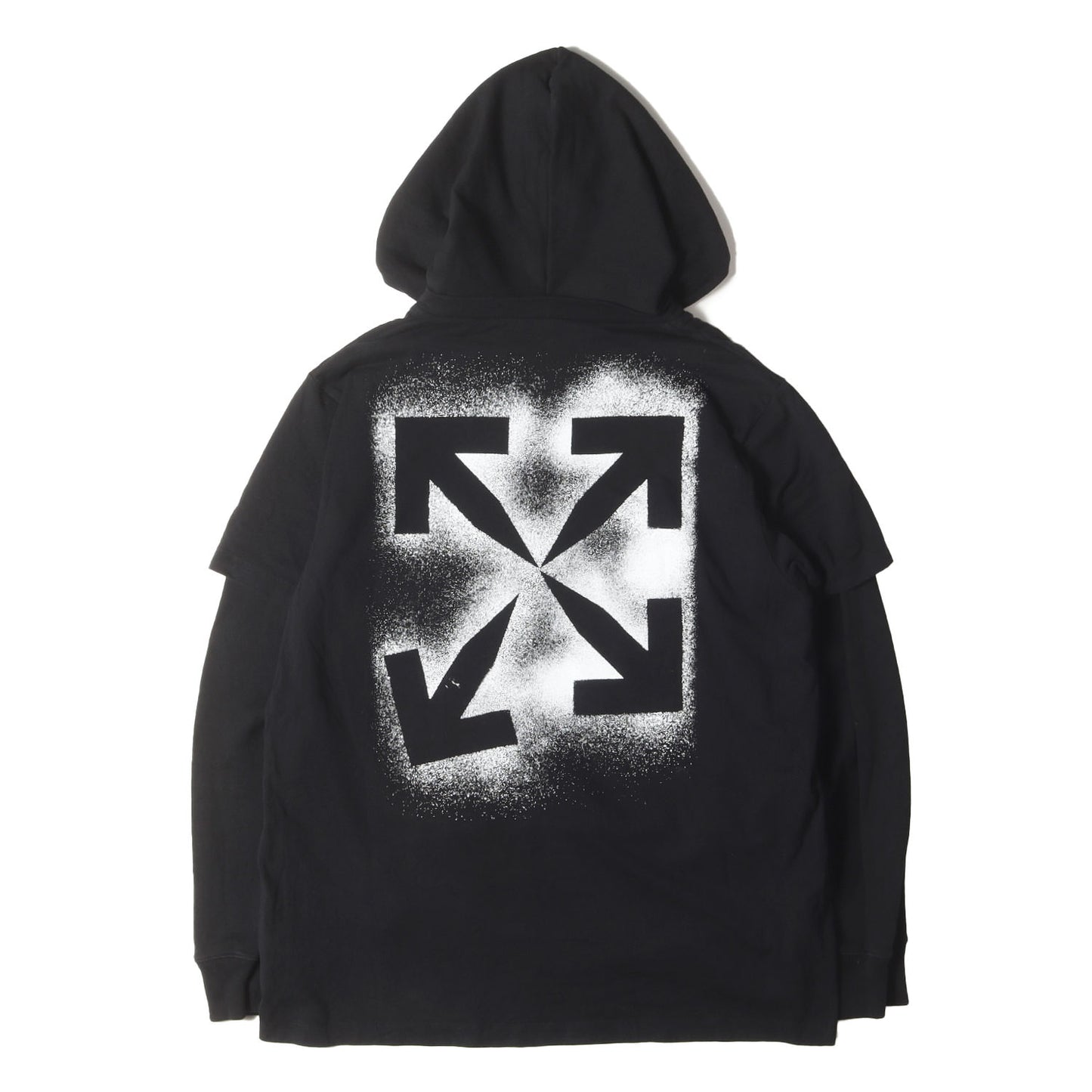 20AW ステンシルアロー Tシャツ レイヤード オーバーサイズ スウェットパーカー