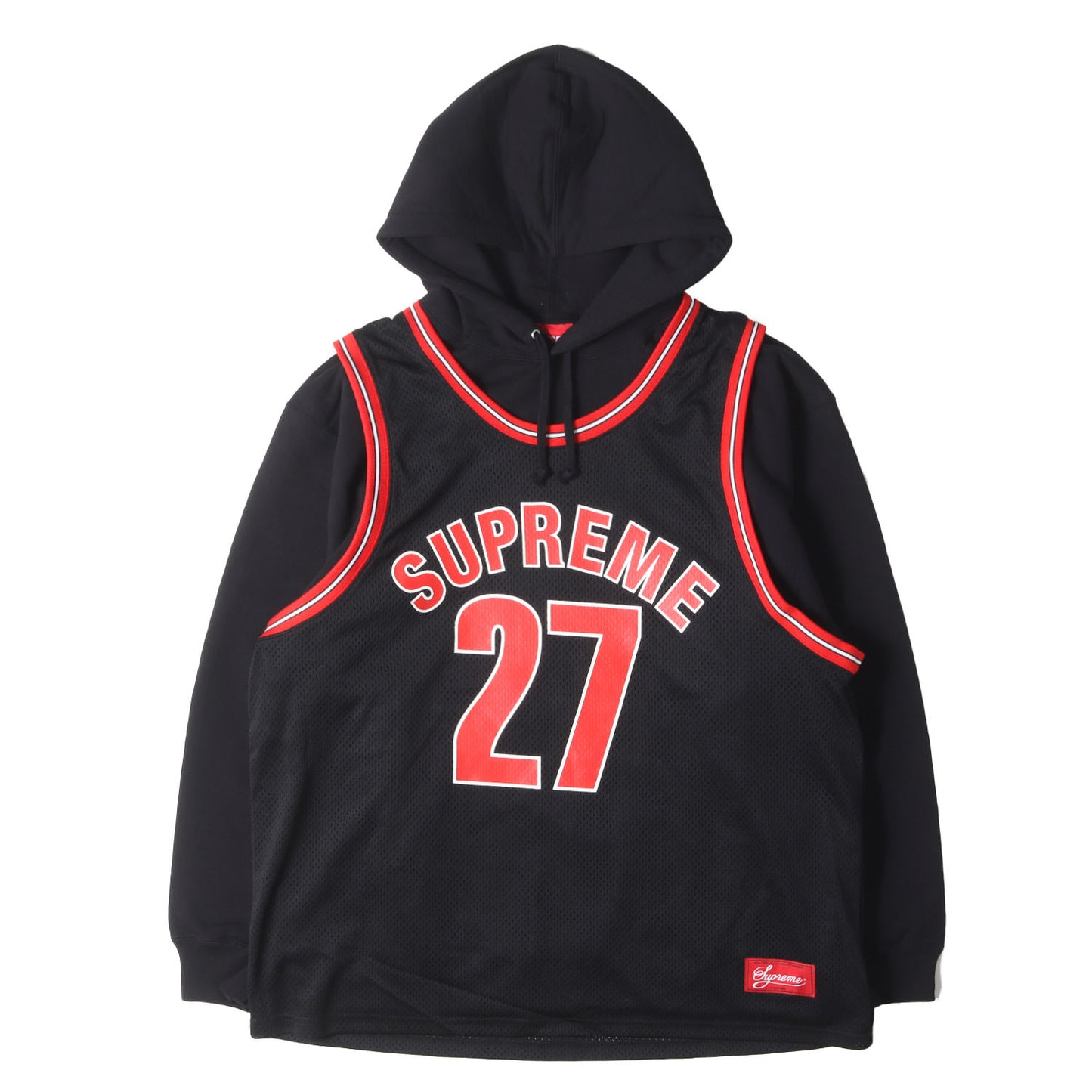 21SS バスケジャージ レイヤード スウェットパーカー(Basketball Jersey Hooded Sweatshirt)