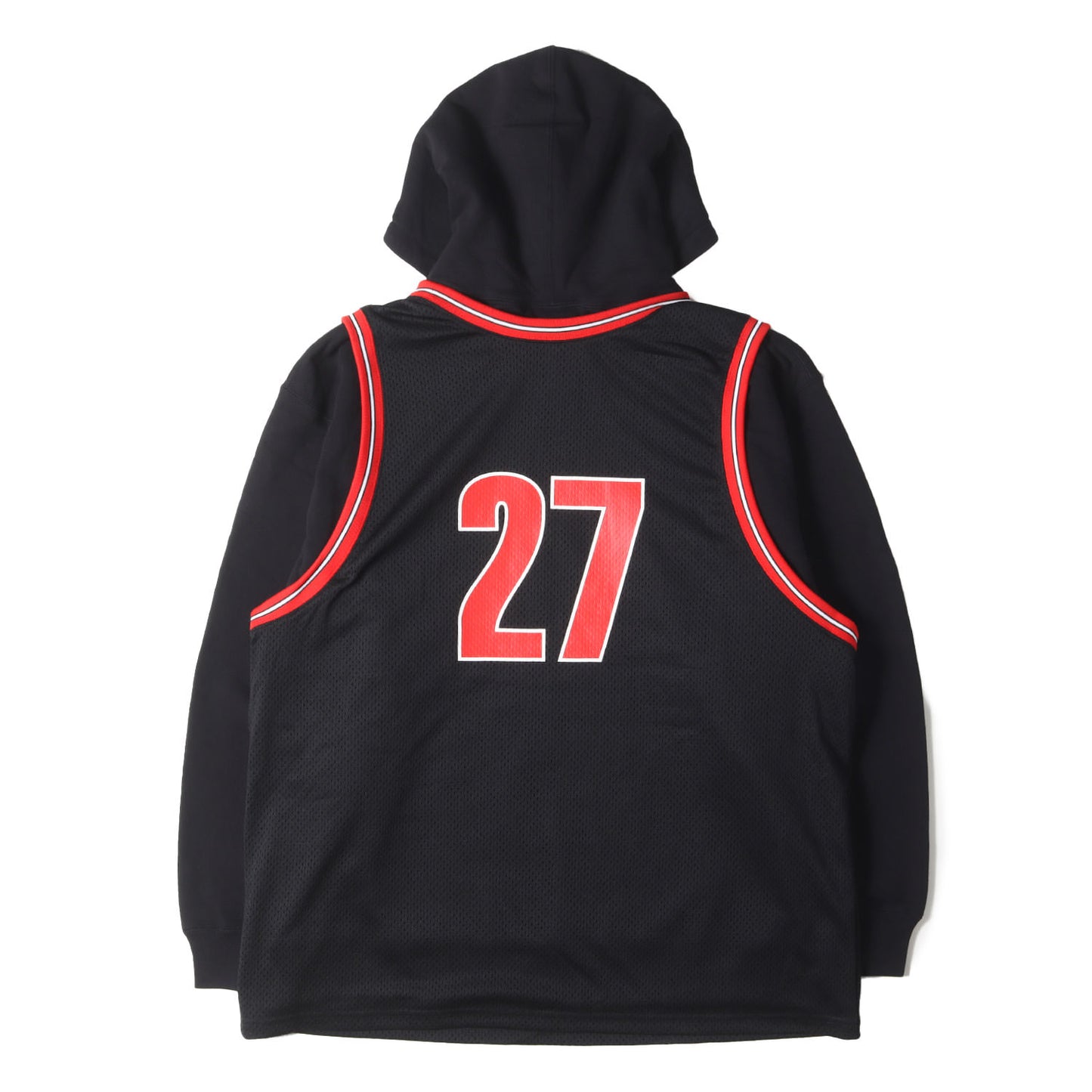 21SS バスケジャージ レイヤード スウェットパーカー(Basketball Jersey Hooded Sweatshirt)
