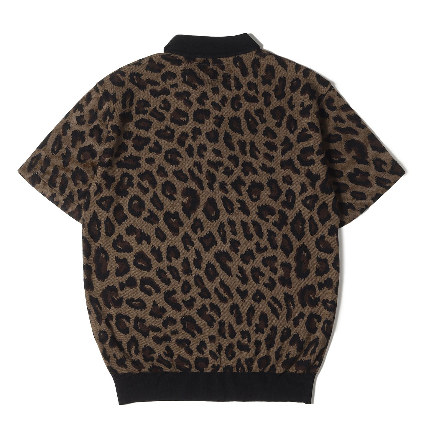 23SS レオパード柄 ジャガード ニット ポロシャツ(LEOPARD KNIT POLO SHIRT)