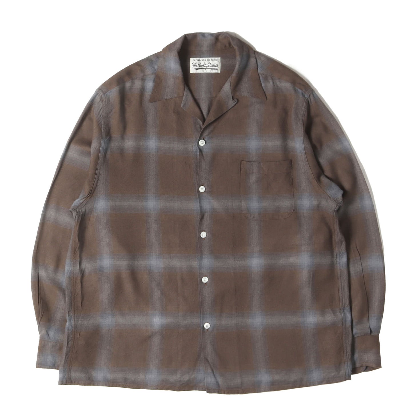 22AW オンブレチェック オープンカラー レーヨン シャツ(OMBRAY CHECK OPEN COLLAR SHIRT L/S)