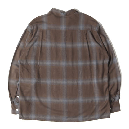 22AW オンブレチェック オープンカラー レーヨン シャツ(OMBRAY CHECK OPEN COLLAR SHIRT L/S)