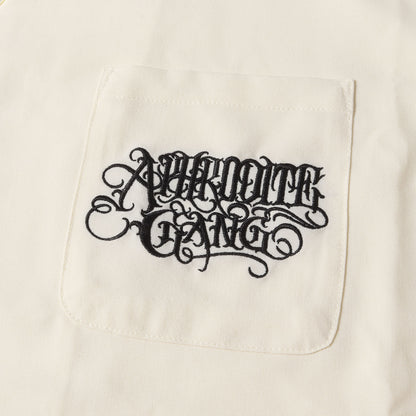 舐達麻 APHRODITE GANG HOLDINGS クラシックロゴ オープンカラー 半袖シャツ