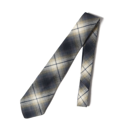 オンブレチェック コットン ネクタイ