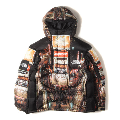 22AW ×THE NORTH FACE タイムズスクエア柄 ハーフジップ プルオーバー ダウンジャケット(800-Fill Half Zip Hooded Pullover)