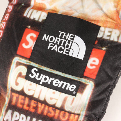 22AW ×THE NORTH FACE タイムズスクエア柄 ハーフジップ プルオーバー ダウンジャケット(800-Fill Half Zip Hooded Pullover)